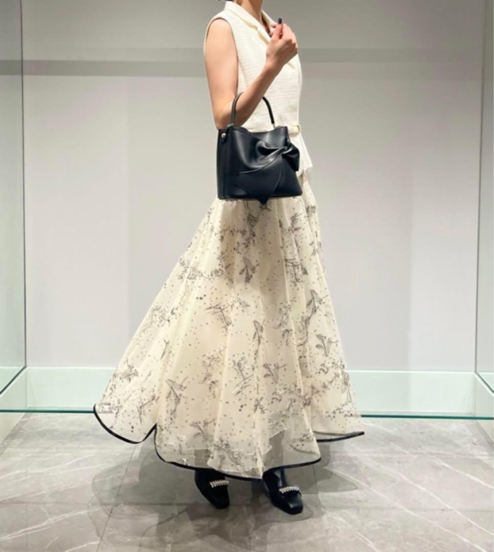 CELFORD 新品未使用　ベルト付きペプラムショートジレ　セルフォード　MIX