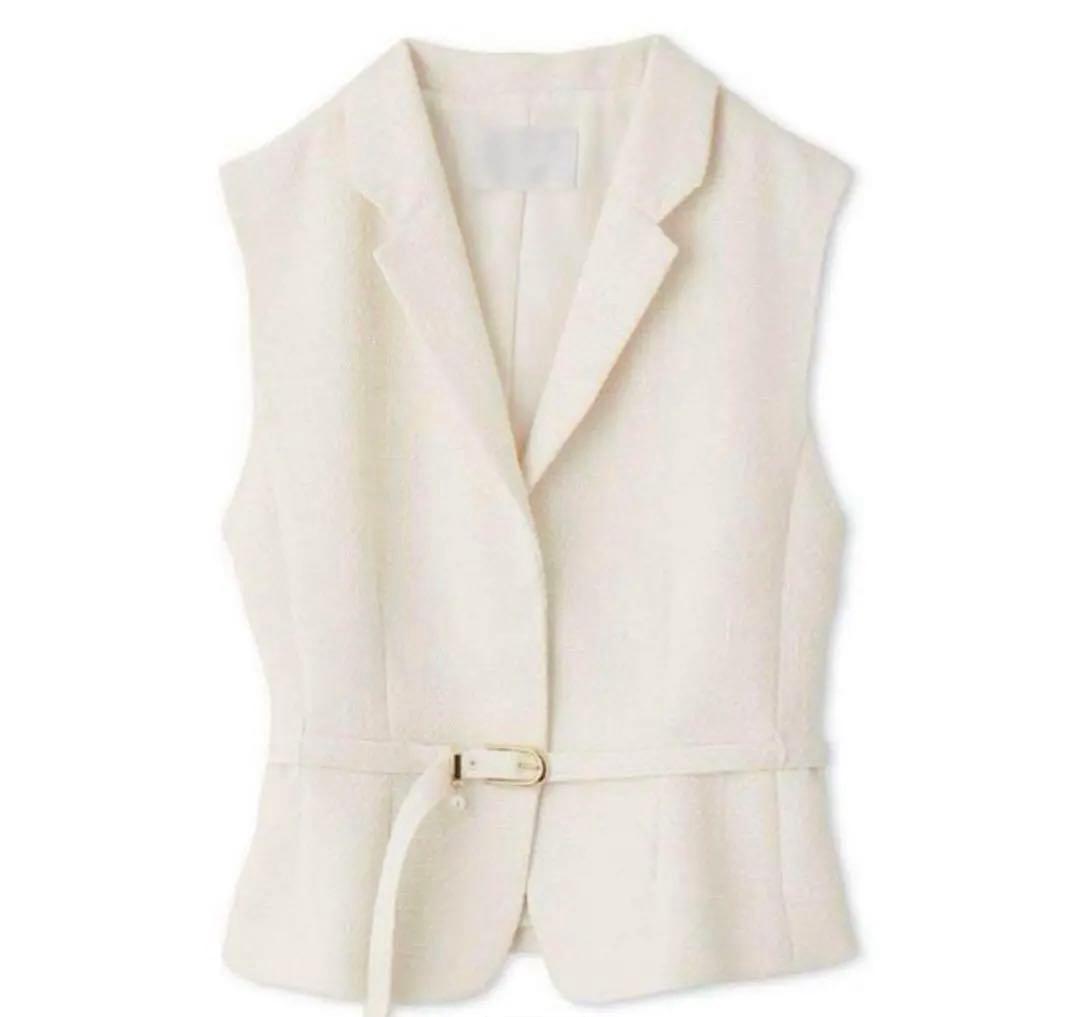 CELFORD 新品未使用　ベルト付きペプラムショートジレ　セルフォード　MIX