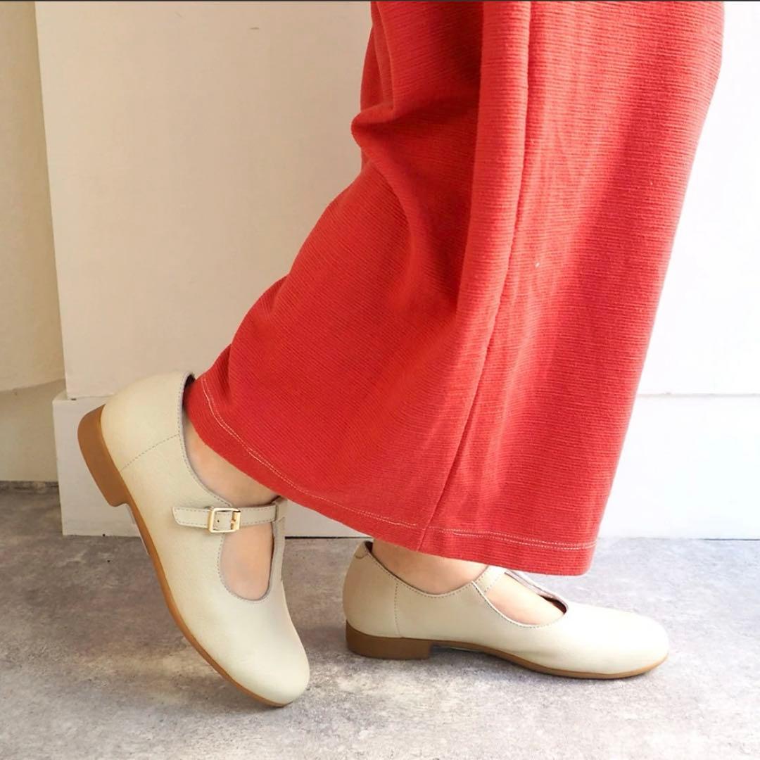 あしながおじさん デイリーユースしやすいTストラップシューズ パンプス 24cm