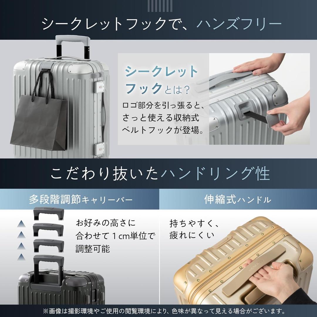 MAIMO　スーツケース 機内持ち込み Sサイズ　ストッパー付きキャスター