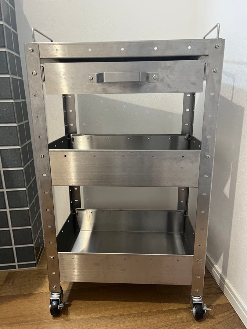 ステンレススチール 3段キッチンワゴン【MILLS type s】