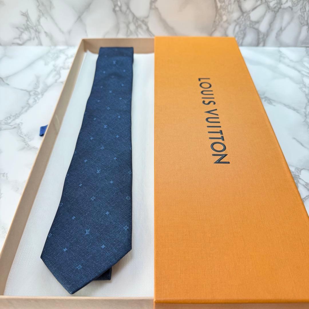 ✨未使用級✨ 現行 LOUISVUITTON ネクタイ シルク100 モノグラム