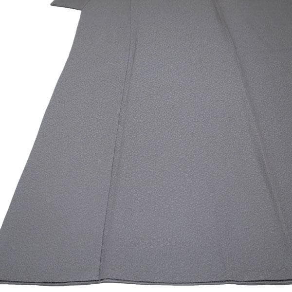 色無地 着物 袷 灰紫 地紋 セミフォーマル 絹 裄68 Ｌ 中古 sn1899