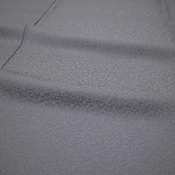 色無地 着物 袷 灰紫 地紋 セミフォーマル 絹 裄68 Ｌ 中古 sn1899