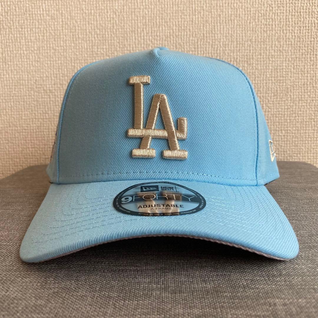 【海外限定】ニューエラ ロサンゼルスドジャース 9FORTY Aフレーム スカイ