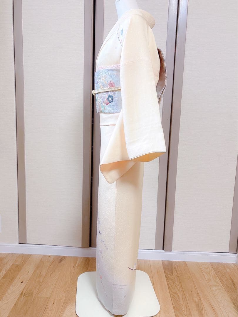 美品　訪問着　さが美　フルセット　裄66 友禅 卒業式　入学式　M S 鳥　黄色