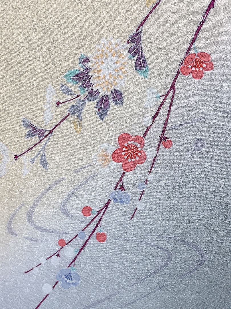 美品　訪問着　さが美　フルセット　裄66 友禅 卒業式　入学式　M S 鳥　黄色