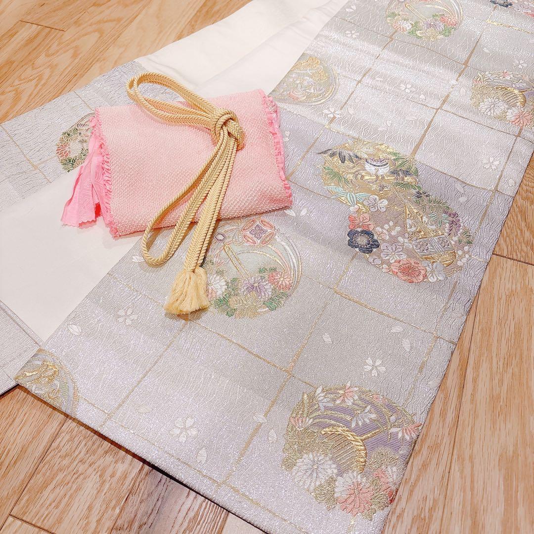 美品　訪問着　さが美　フルセット　裄66 友禅 卒業式　入学式　M S 鳥　黄色