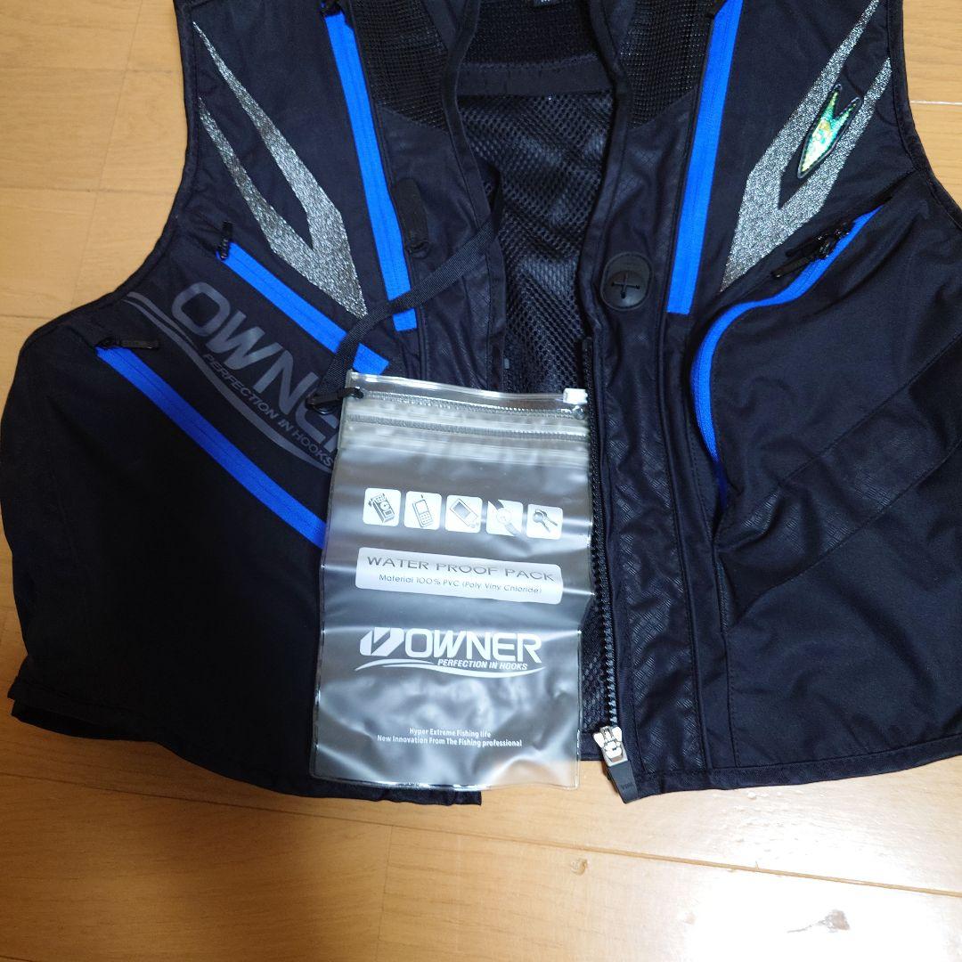 OWNER フィッシングベスト M 黒/青