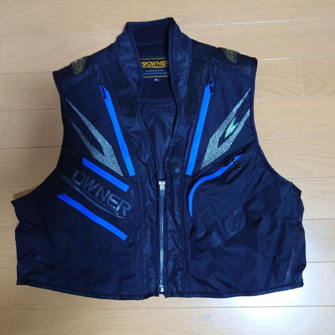 OWNER フィッシングベスト M 黒/青