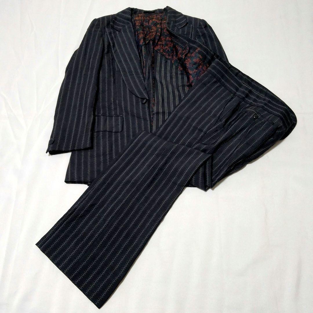 【70s】ビンテージ ファッション・スーツ セットアップ ストライプ 超希少！