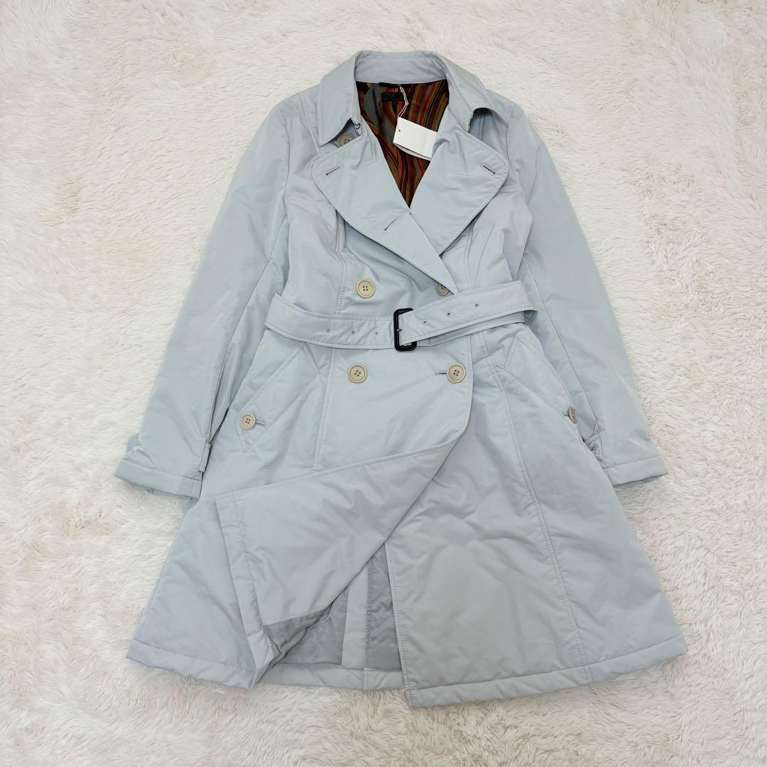 新品タグ付き✨ポールスミスブラック　大きいサイズ　中綿　トレンチコート　総柄