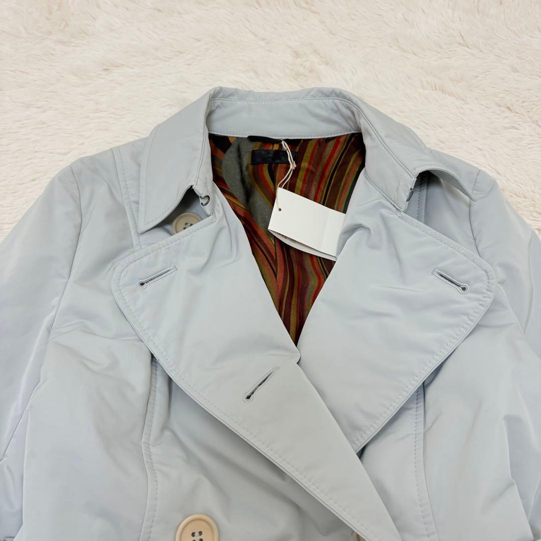 新品タグ付き✨ポールスミスブラック　大きいサイズ　中綿　トレンチコート　総柄