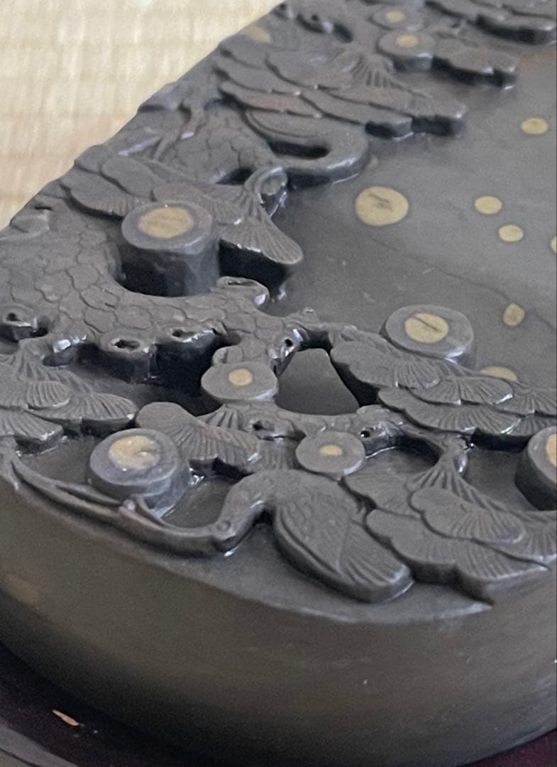 瑞溪名碩 硯 漆器 6寸梅花抗 中国 すずり