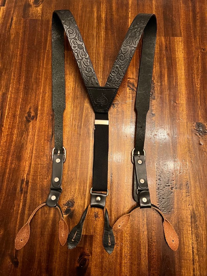 A GOODTIME PRODUCTIONレザー サスペンダー　ベラフォンテ