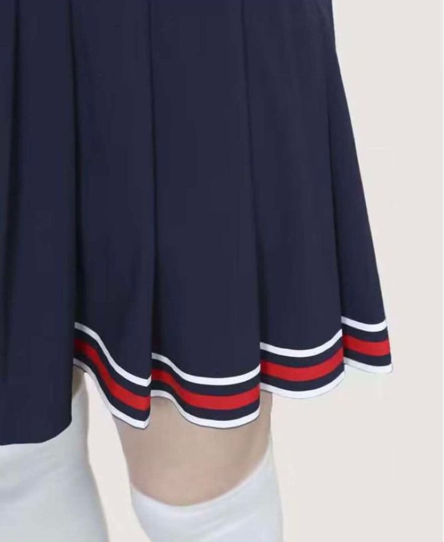 ジーフォア ゴルフレディース ノースリーブ ポロシャツ スカート 上下2点セット