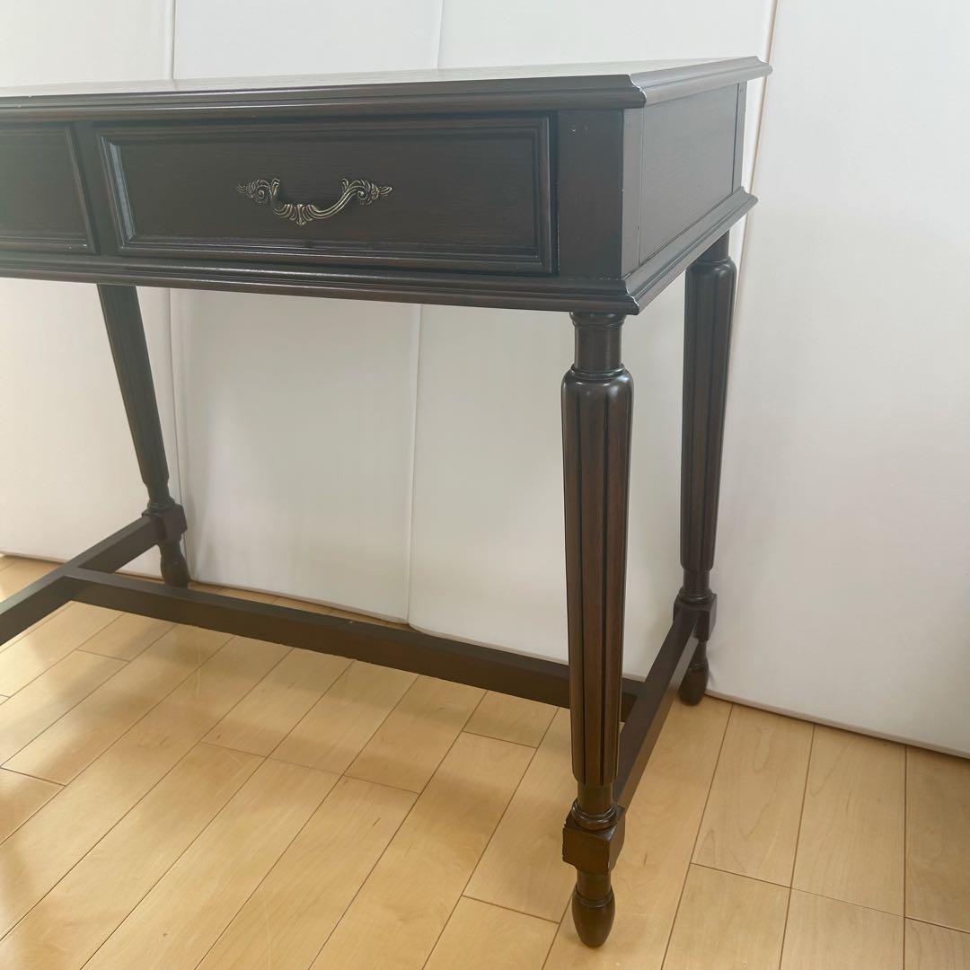 アンティーク　コンソール　英国　デスク　ウォールナット　クラシックデスク　美品