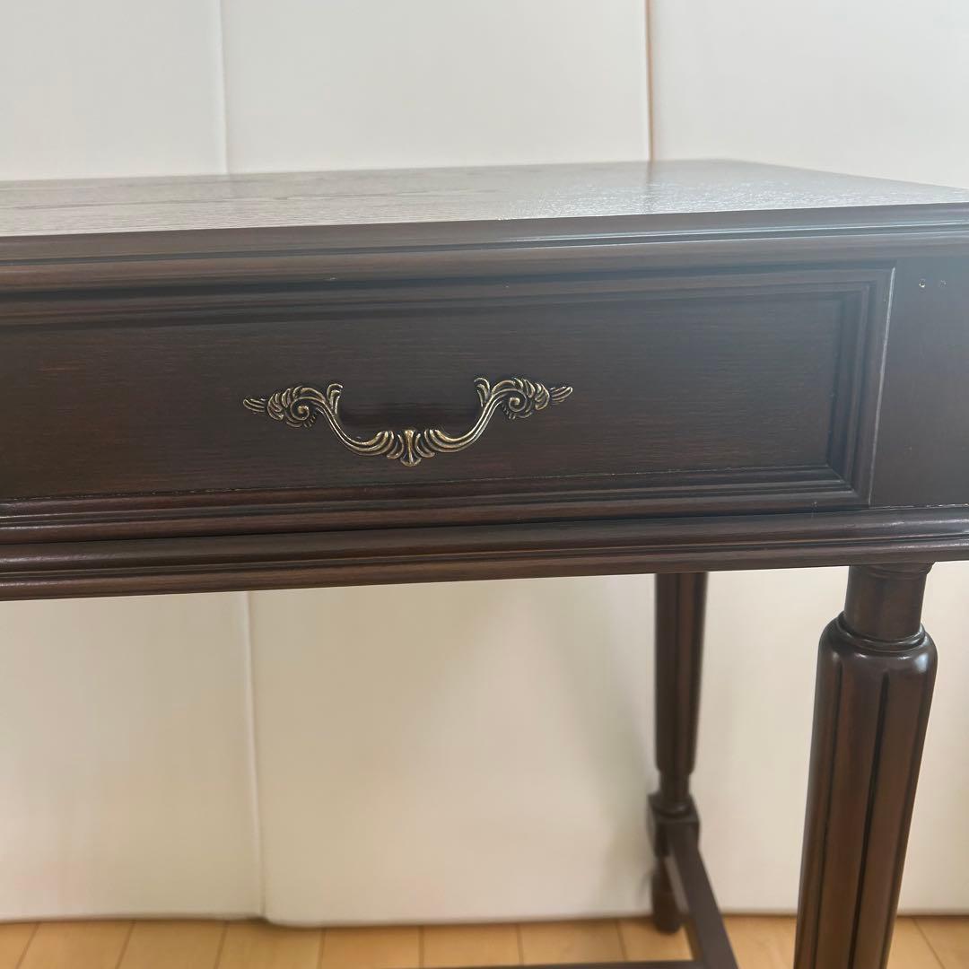 アンティーク　コンソール　英国　デスク　ウォールナット　クラシックデスク　美品