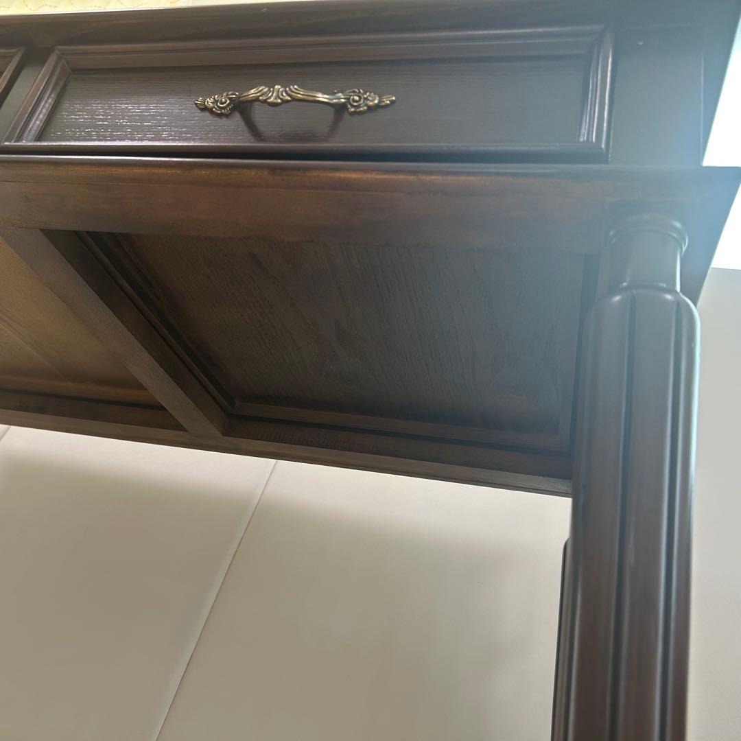 アンティーク　コンソール　英国　デスク　ウォールナット　クラシックデスク　美品