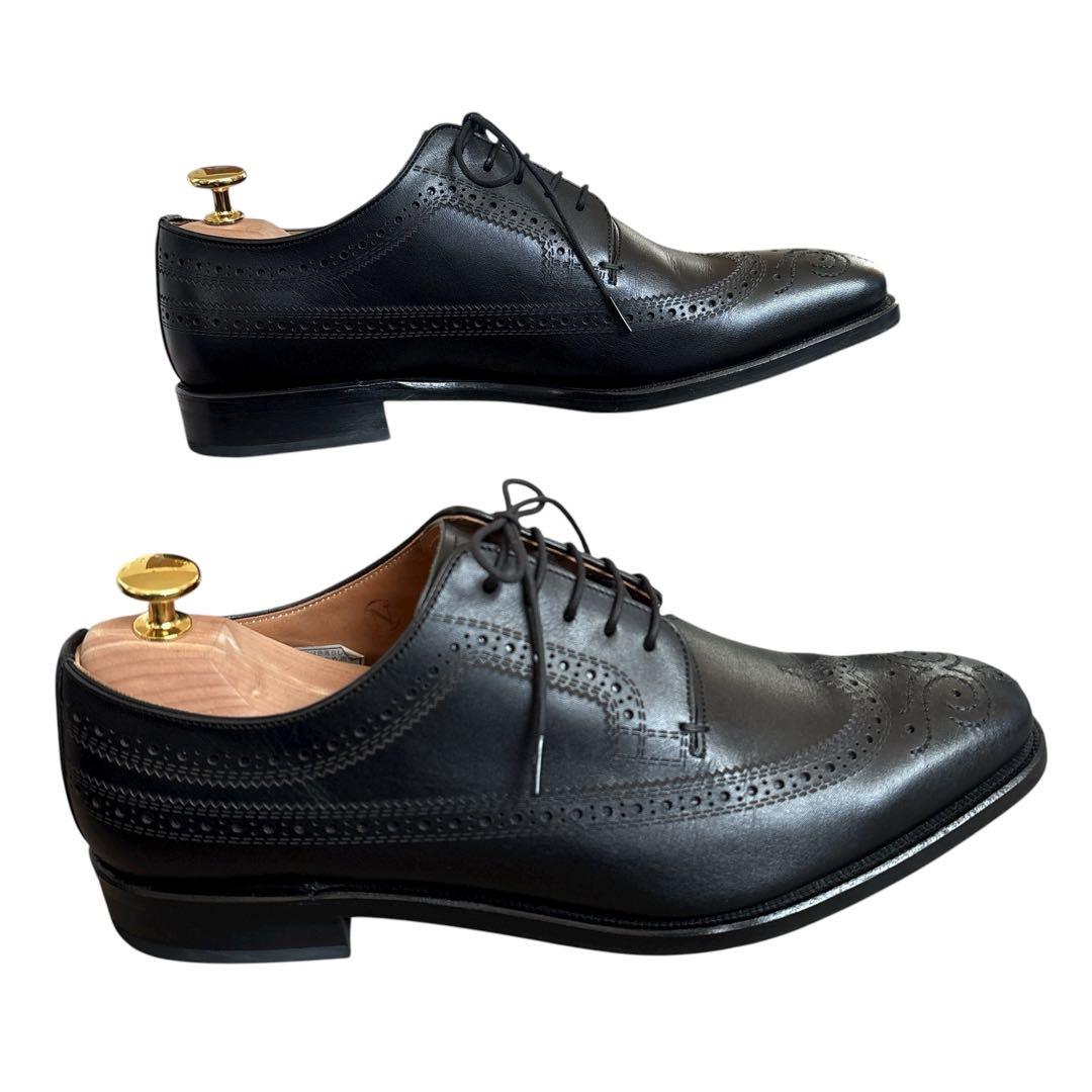 極美品✨ リーガル ドレスシューズ （25㌢） ウィングチップ メダリオン 黒