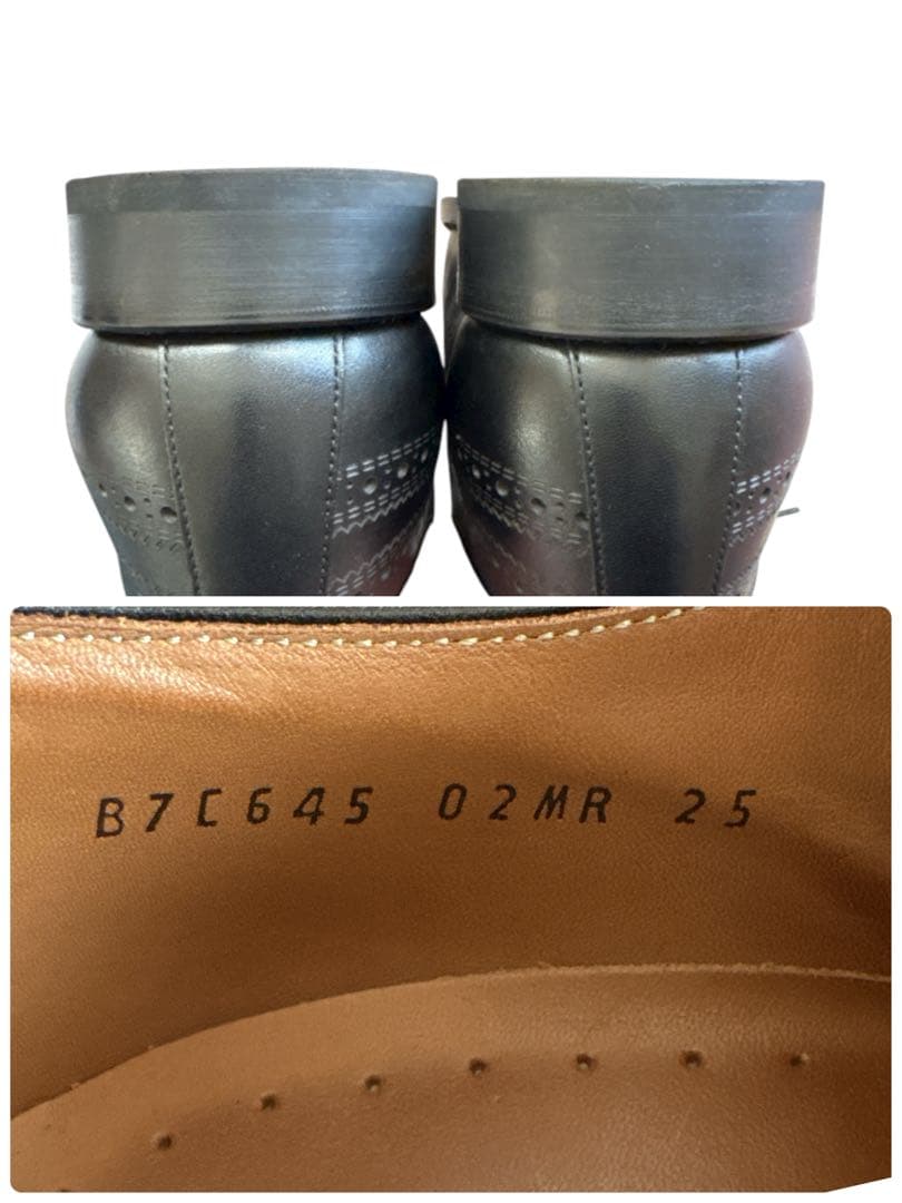 極美品✨ リーガル ドレスシューズ （25㌢） ウィングチップ メダリオン 黒