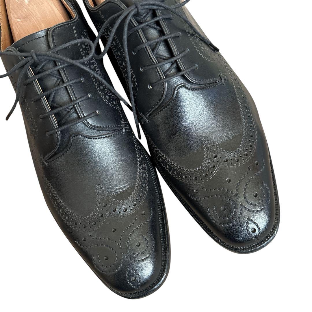 極美品✨ リーガル ドレスシューズ （25㌢） ウィングチップ メダリオン 黒
