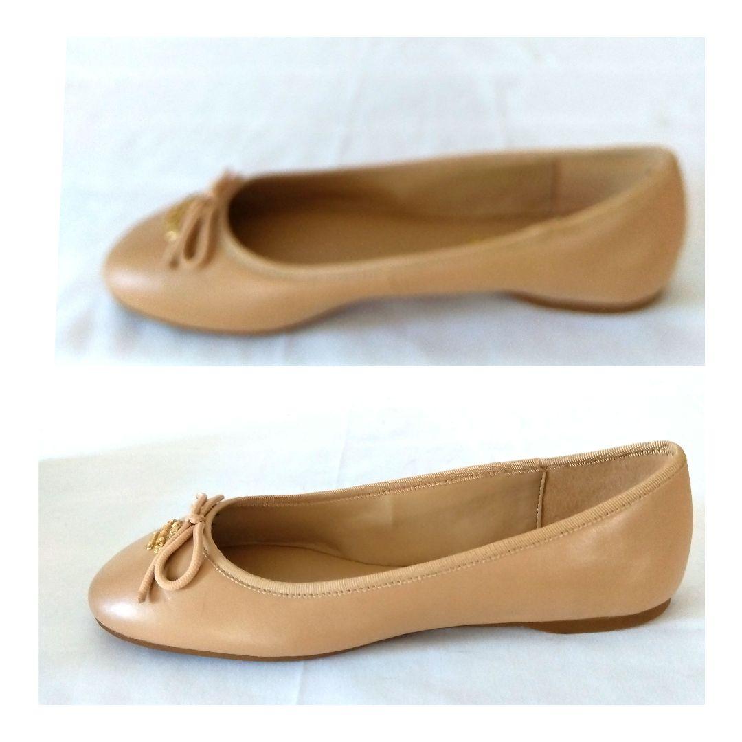 専用【新品・未使用】☆COAC 本革　23cm ベージュ　 フラットシューズ