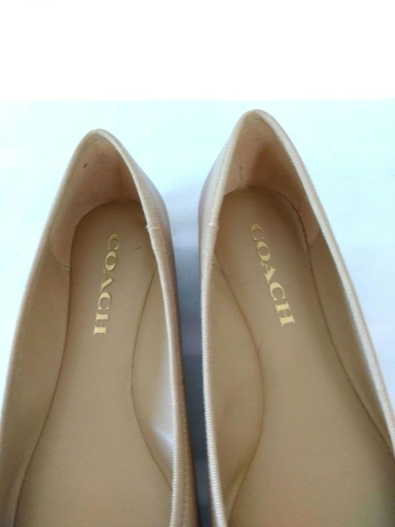 専用【新品・未使用】☆COAC 本革　23cm ベージュ　 フラットシューズ
