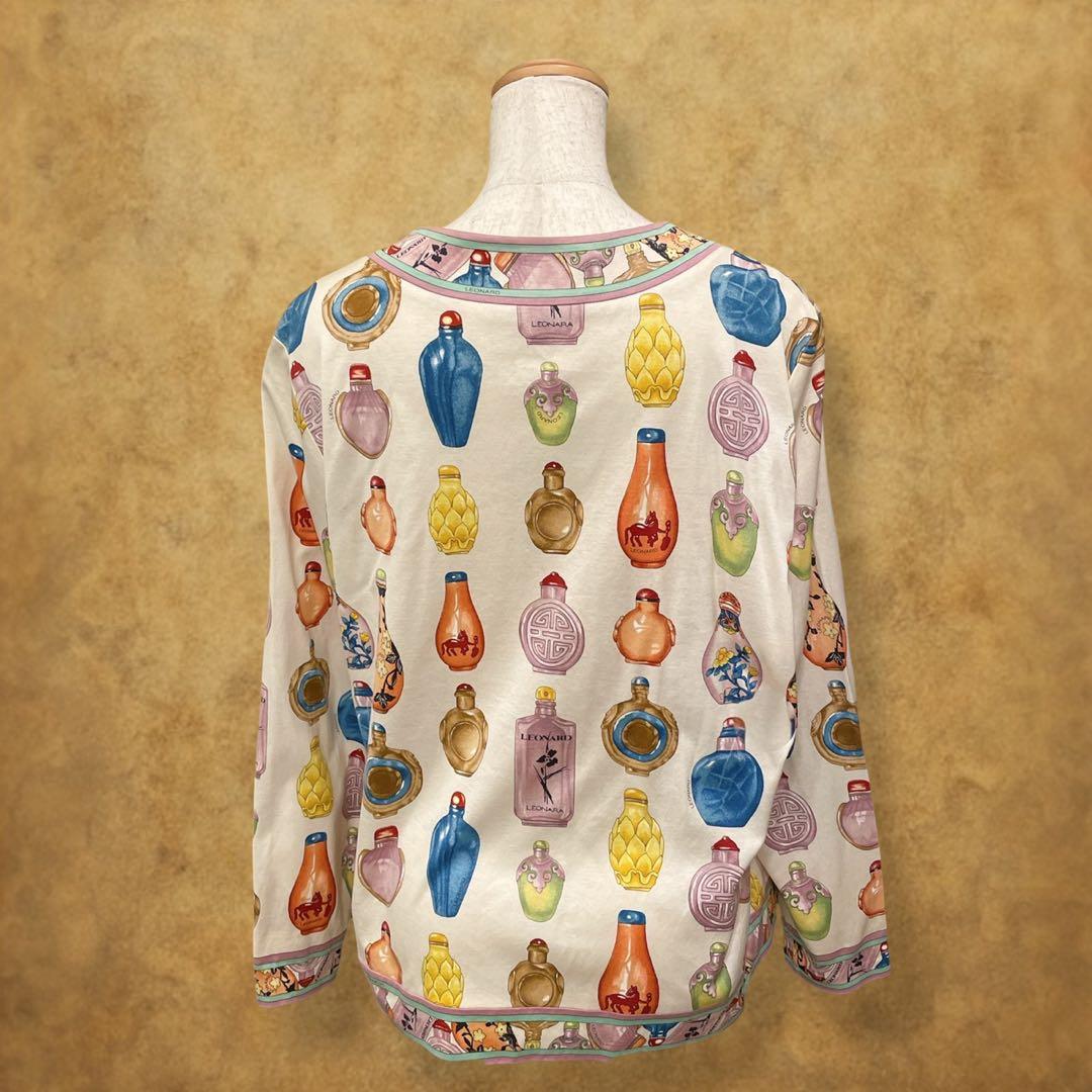 【時巡る】レオナール ノーカラージャケット アイボリー系 香水瓶 LL