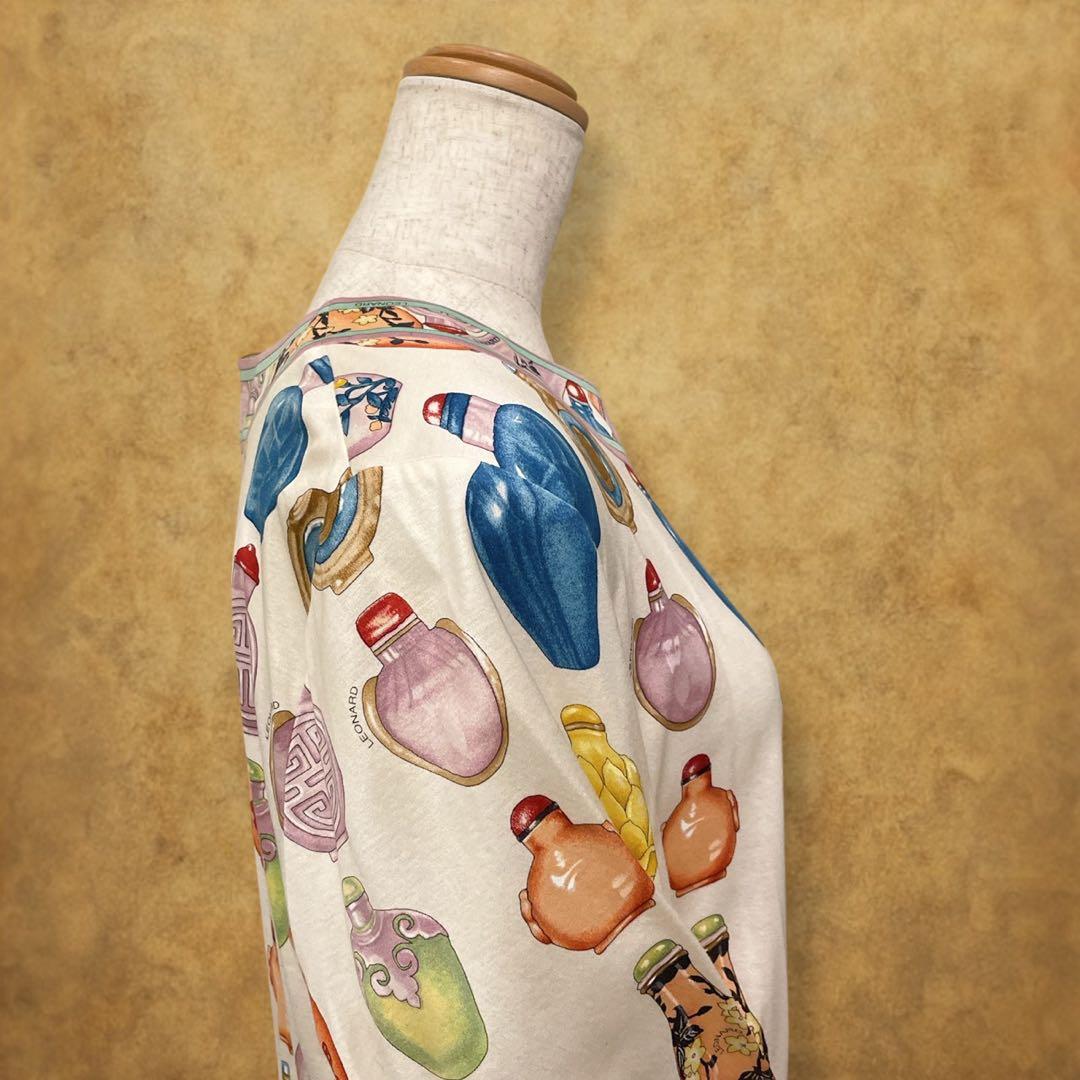 【時巡る】レオナール ノーカラージャケット アイボリー系 香水瓶 LL