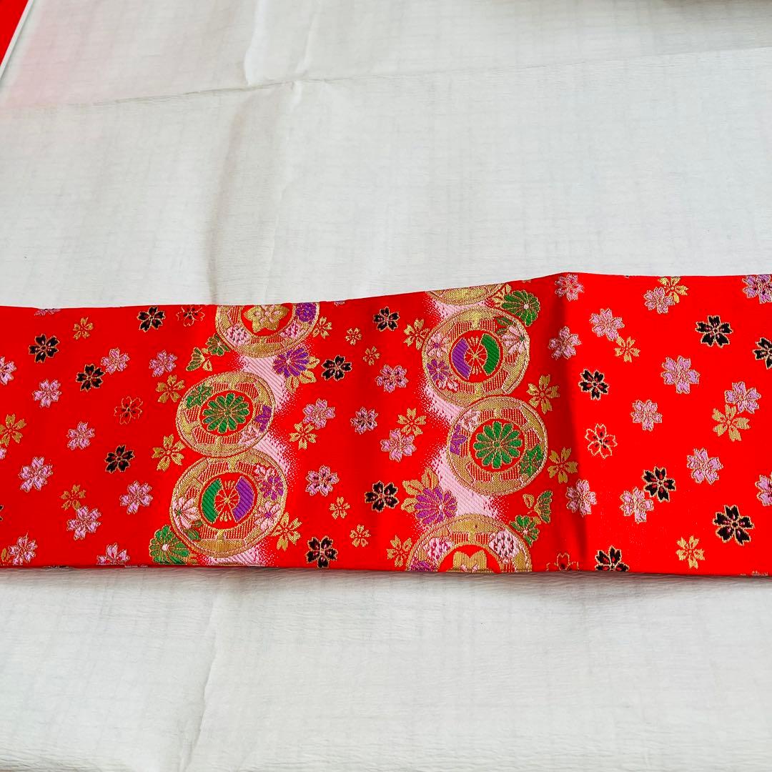 七五三　7歳　結び帯　はこせこセット　帯揚げ　しごき