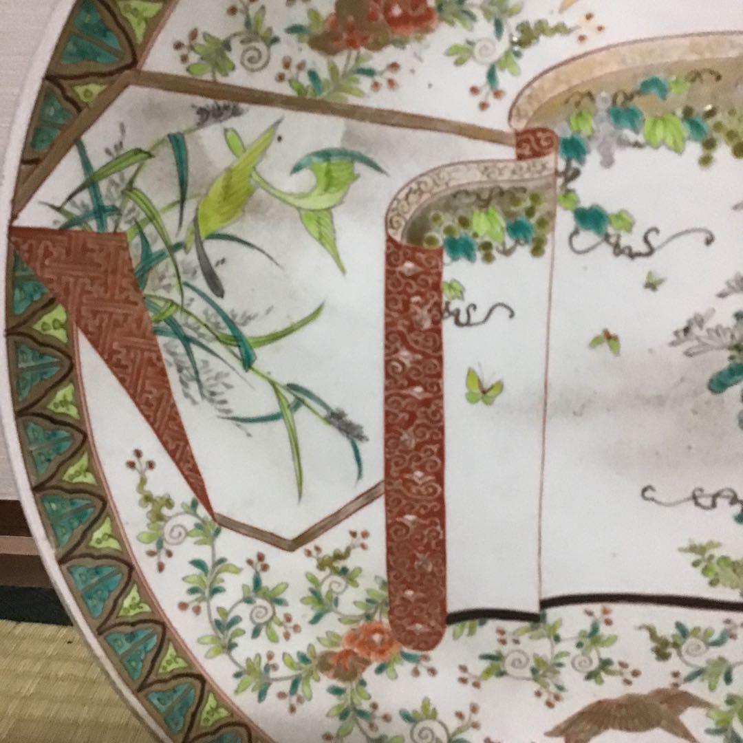 色絵古伊万里花鳥の図大皿