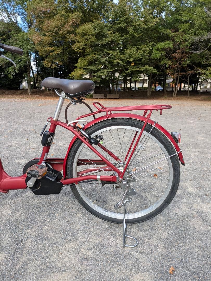 かあブリヂストン 電動アシスト自転車 ラクット レッド24インチ