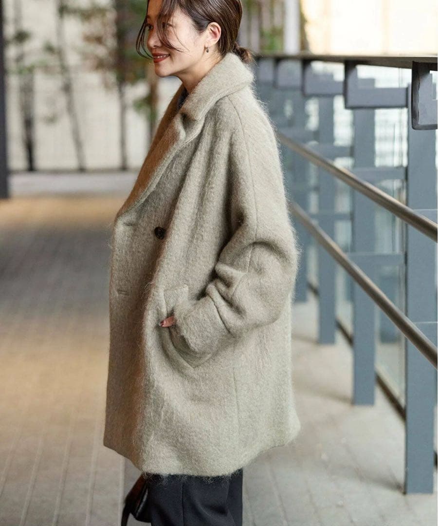 別注 TICCA ティッカ モヘヤ混テントコート シャギーテントコート