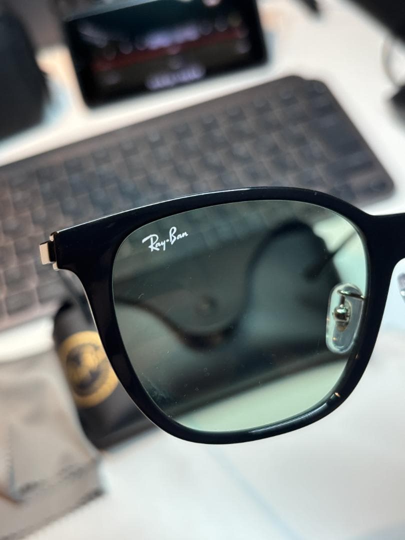 Ray-Ban RB4333D スクエア 黒緑 GEOfit 美品