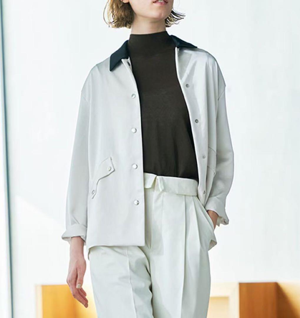 Lounie ルーニィ サテンシャツブルゾン　38