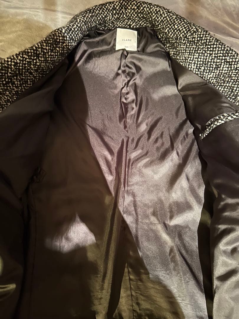 【値下げ】CLANE テーラードジャケット ブラック・ホワイト