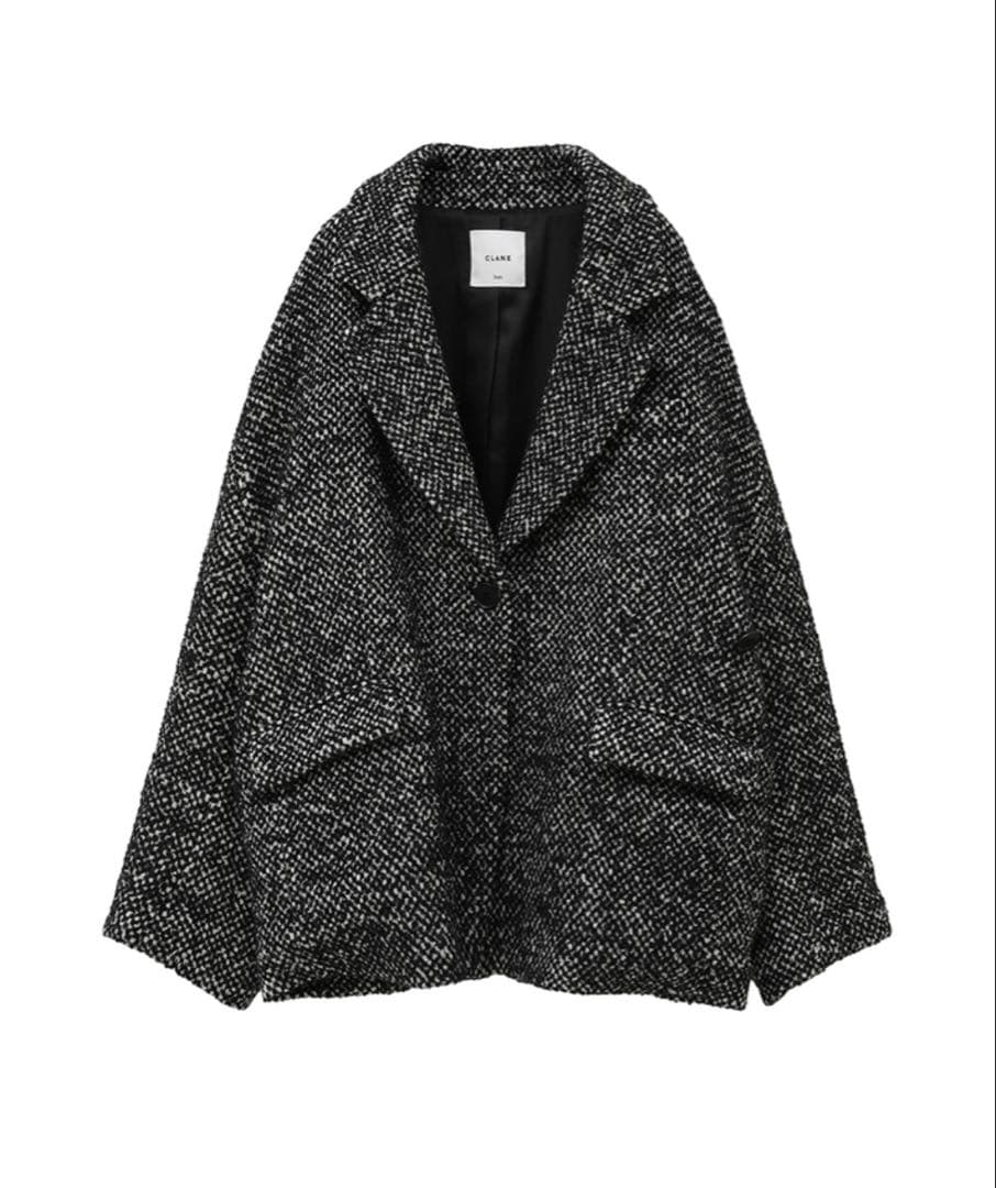 【値下げ】CLANE テーラードジャケット ブラック・ホワイト