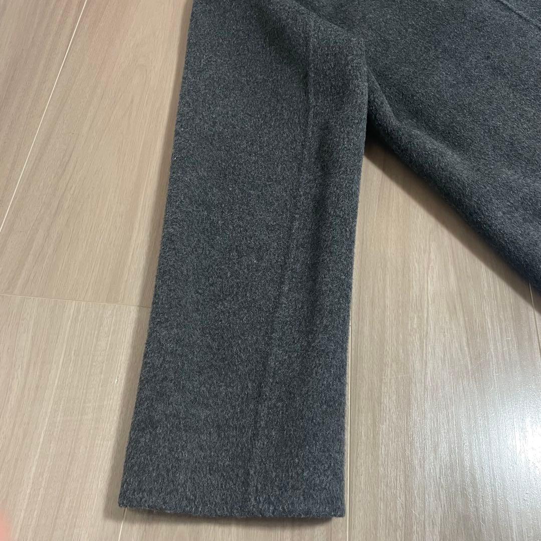 【美品】セオリーリュクス　ダブルフェイス　リバーコートノーカラー　カシミヤ混38