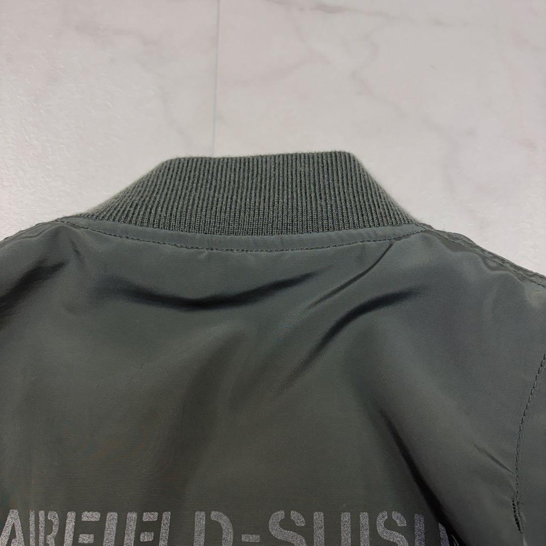 アビレックス　MA-1 フライトジャケット　ミリタリーM バックプリント　カーキ