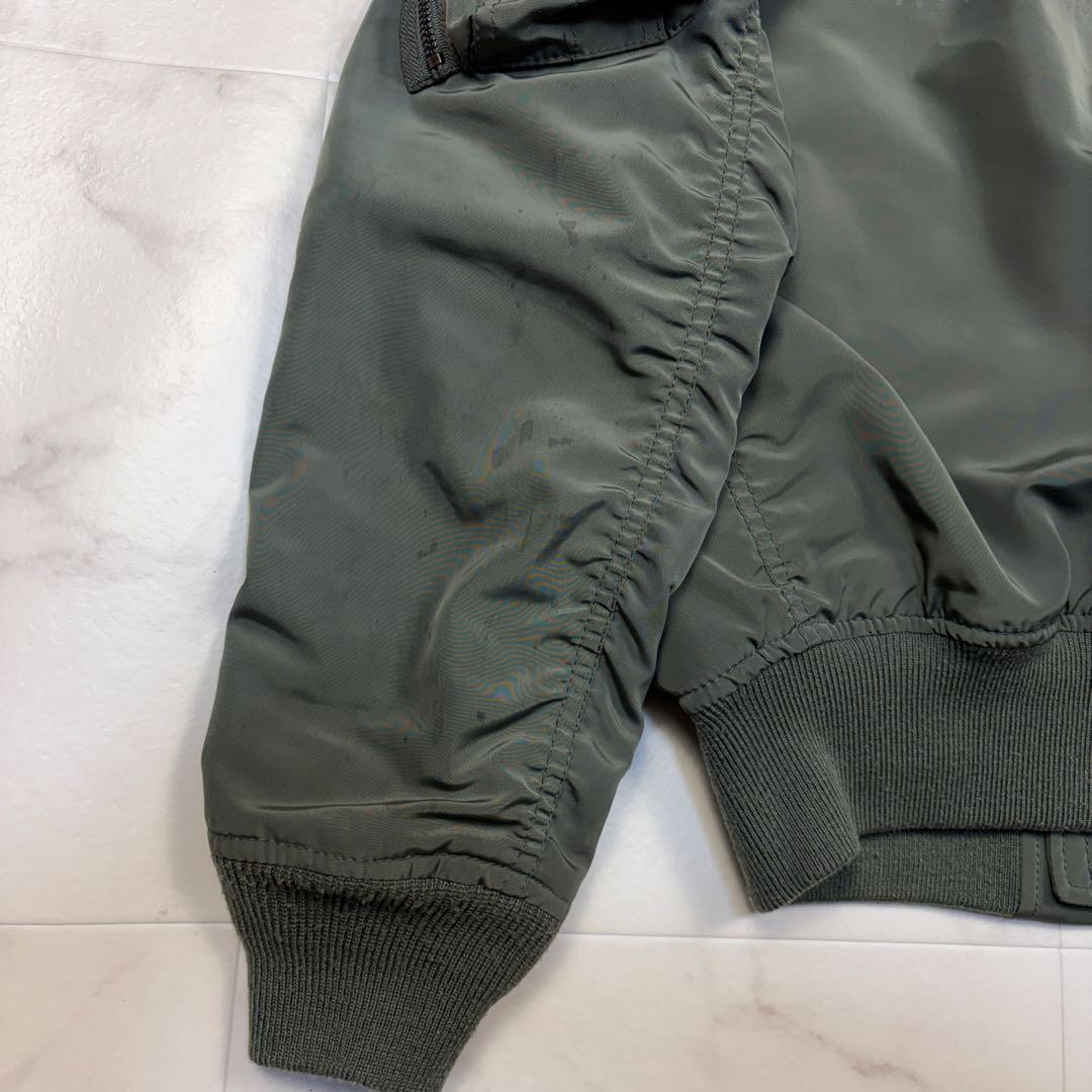 アビレックス　MA-1 フライトジャケット　ミリタリーM バックプリント　カーキ