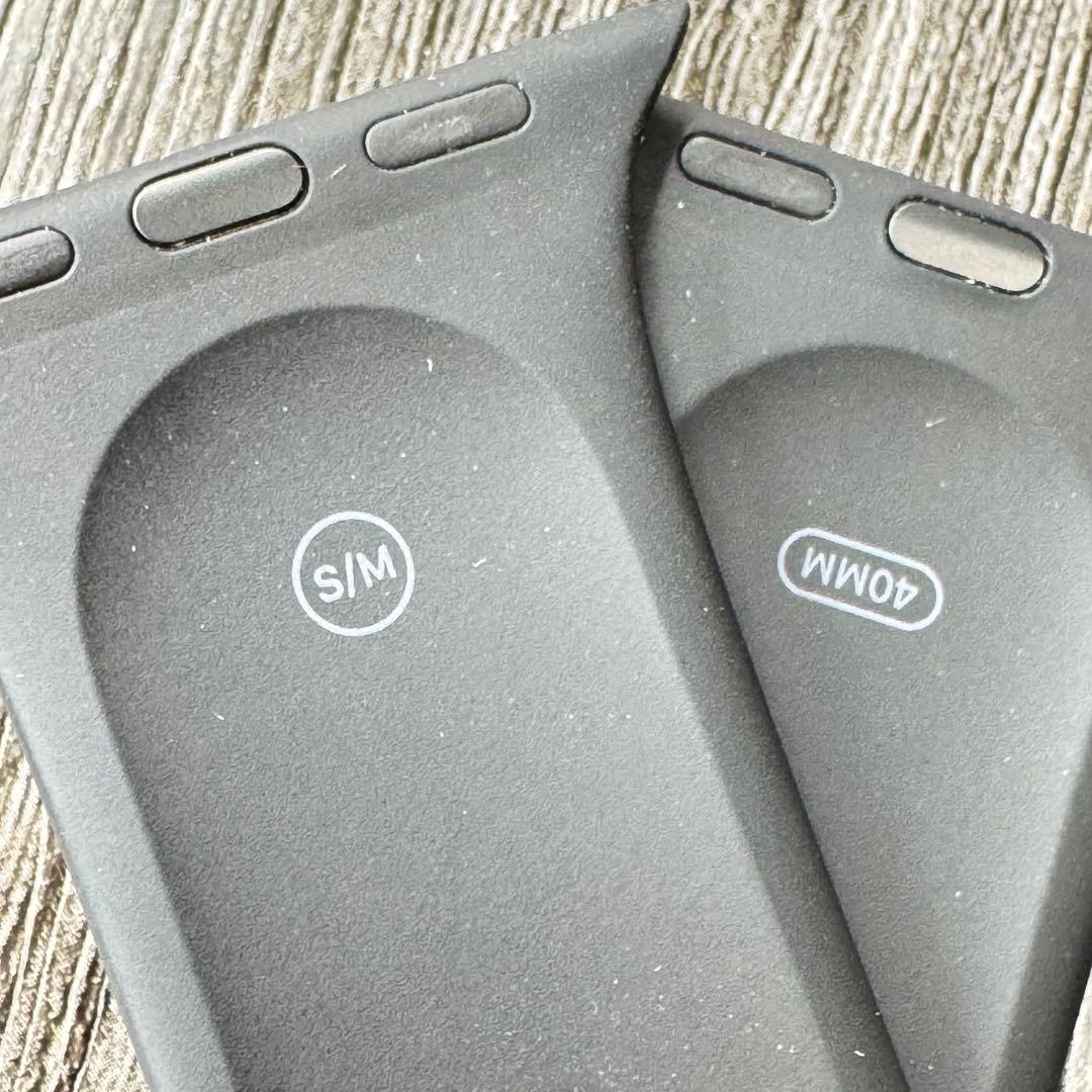 2812 Apple Watch エルメス　ブラック　ラバーバンド　スポーツ