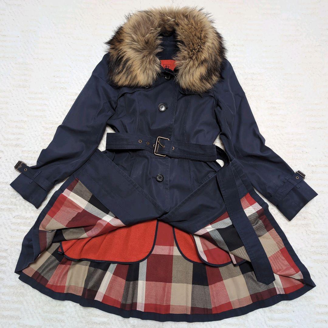 BURBERRY LONDON バーバリー ロンドン ファー付き トレンチコート