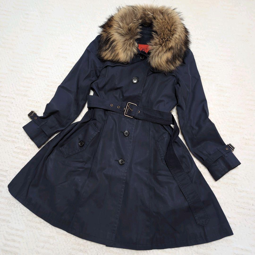 BURBERRY LONDON バーバリー ロンドン ファー付き トレンチコート