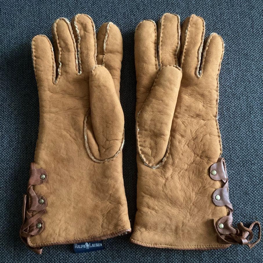 Ralph Lauren ラルフローレン ムートン グローブ 手袋 シープレザー