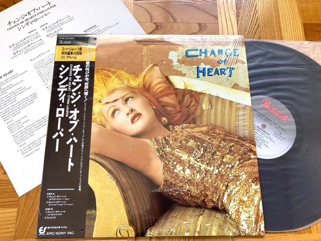 【美品良品】LP＆12 シンディ・ローパー SET /帯／シュリンク残／ポスター