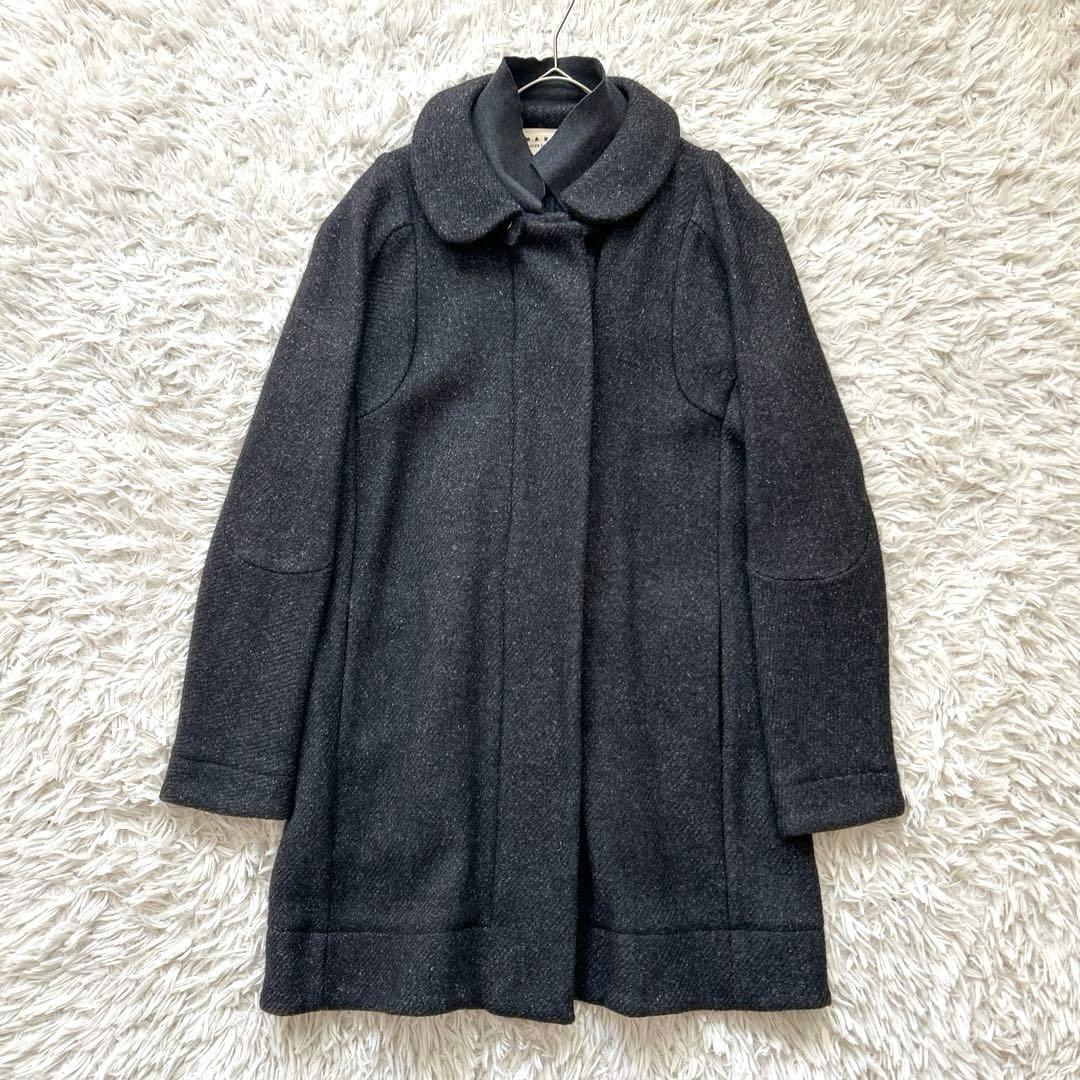 MARNI マルニ　ダブルカラー ウールツイードデザインコート 38