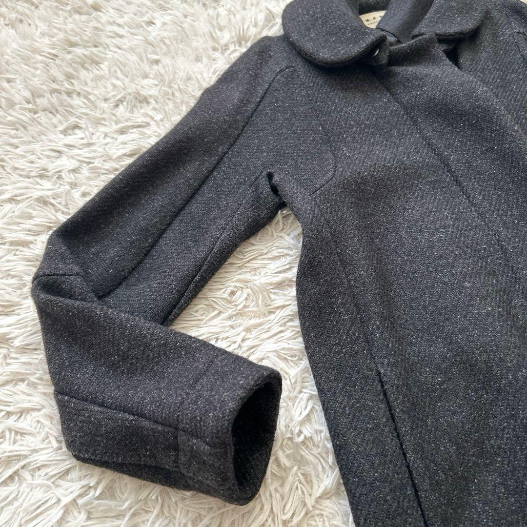 MARNI マルニ　ダブルカラー ウールツイードデザインコート 38