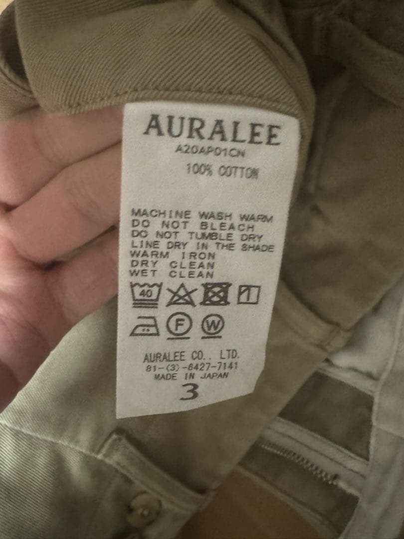 パンツ AURALEE SHED FINX CHINO WIDE PANTS 3