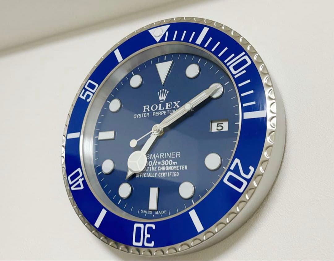週末セール　新品　ロレックス　サブマリーナ　青　掛け時計 置き時計　非売品